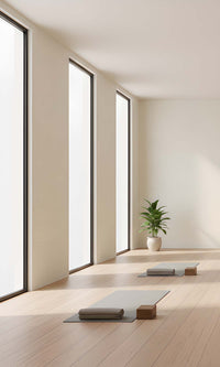Cream Faux Stone Look Textured Vinyl Commercial Wallpaper C7746