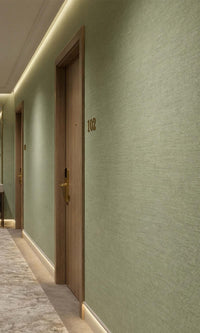 Sage Faux Fine Weave Textured Vinyl Commercial Wallpaper C7756
