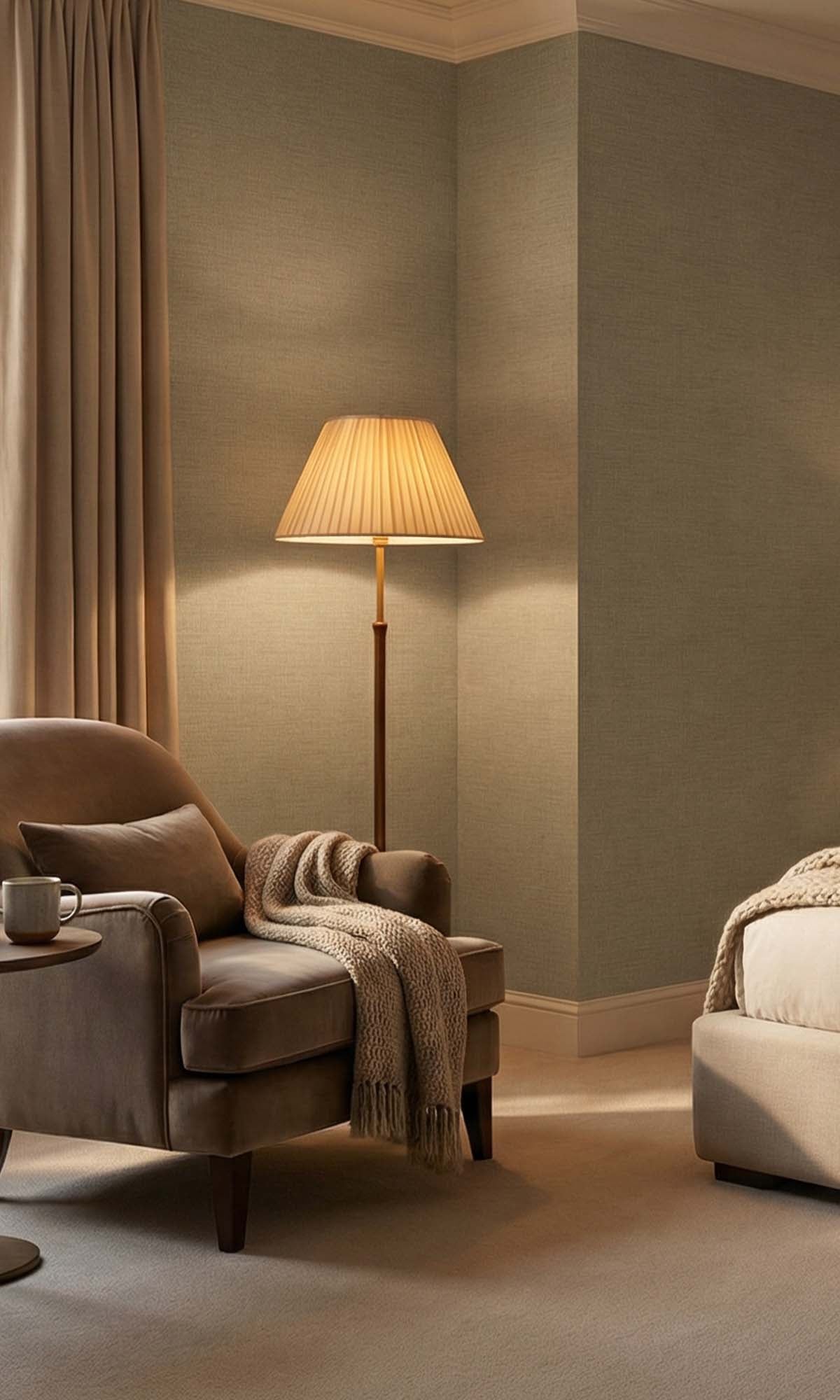 Nutshell Faux Fine Weave Textured Vinyl Commercial Wallpaper C7758