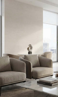 Snow Striated Stripe Print Textured Vinyl Commercial Wallpaper C7784