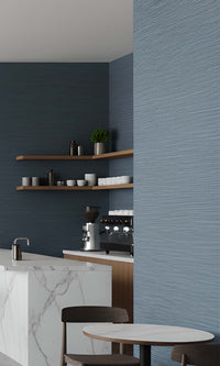 Ocean Striated Stripe Print Textured Vinyl Commercial Wallpaper C7789