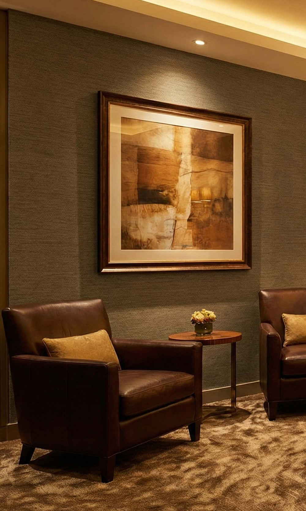 Coffee Faux Handweave Textured Vinyl Commercial Wallpaper C7791