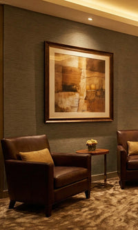 Coffee Faux Handweave Textured Vinyl Commercial Wallpaper C7791