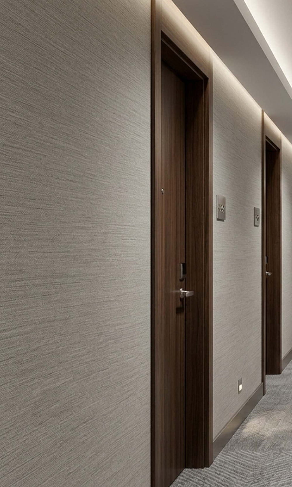 Oyster Faux Handweave Textured Vinyl Commercial Wallpaper C7796