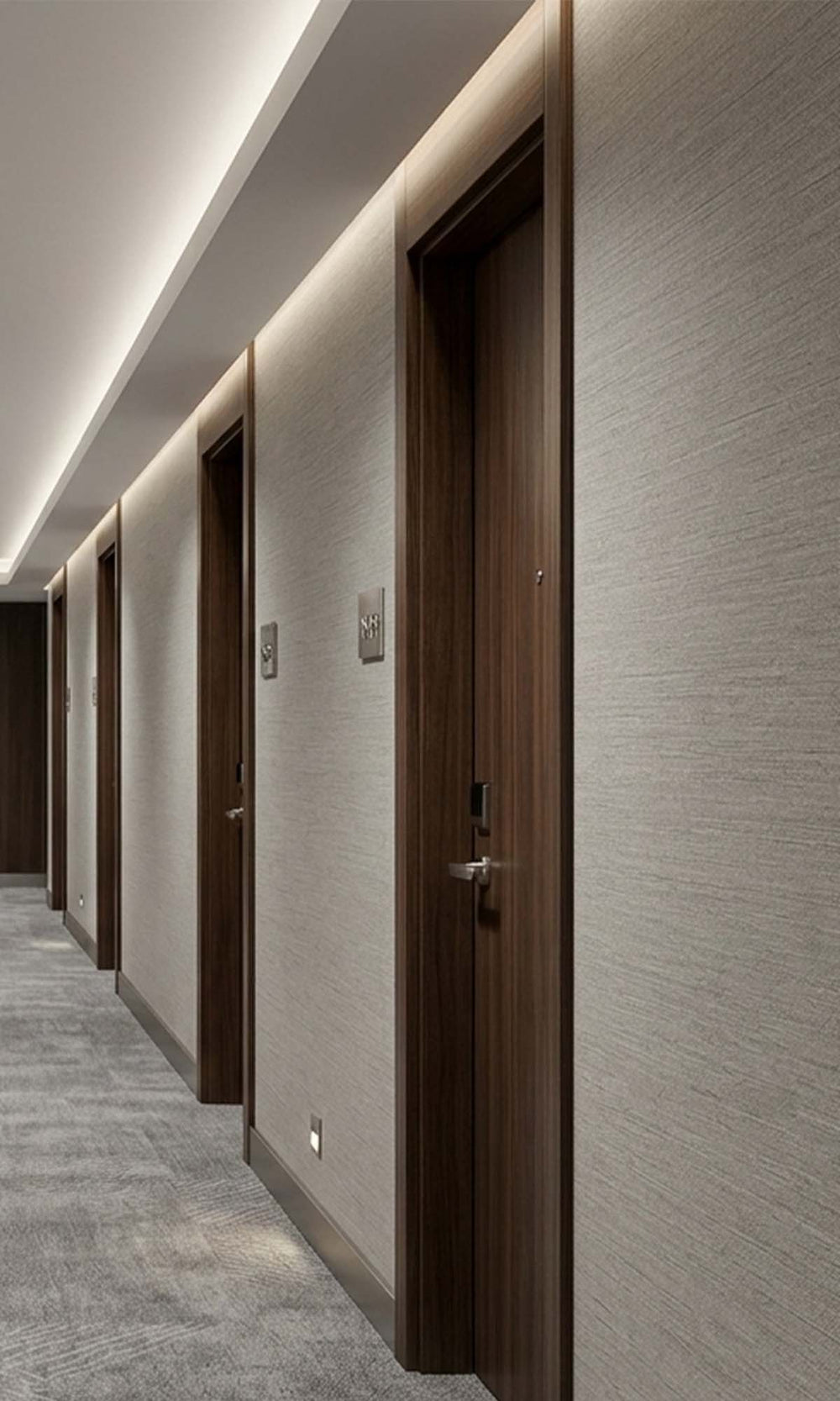 Oyster Faux Handweave Textured Vinyl Commercial Wallpaper C7796
