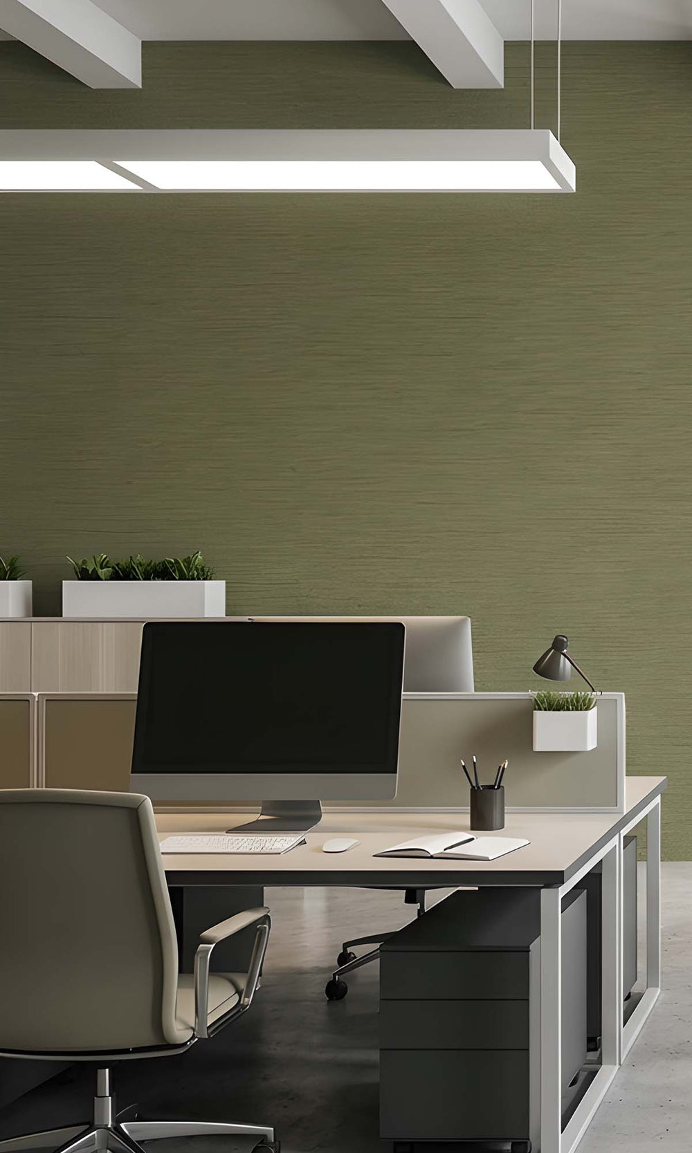 Moss Faux Handweave Textured Vinyl Commercial Wallpaper C7797