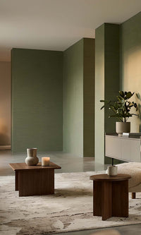 Moss Faux Handweave Textured Vinyl Commercial Wallpaper C7797
