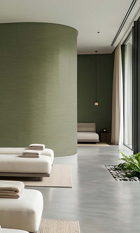 Moss Faux Handweave Textured Vinyl Commercial Wallpaper C7797