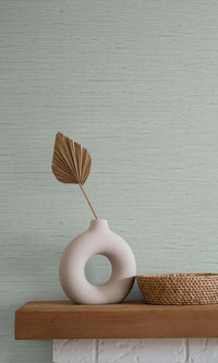 Tahitian Faux Grass & Silk Textured Vinyl Commercial Wallpaper C7805