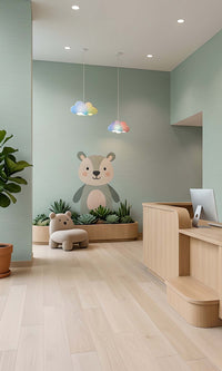 Zen Green Faux Grass & Silk Textured Vinyl Commercial Wallpaper C7806