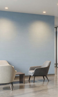 Ethereal Blue Faux Grass & Silk Textured Vinyl Commercial Wallpaper C7809