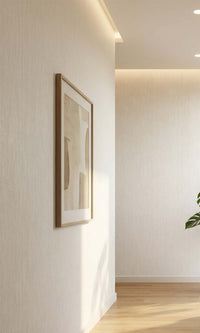 Baby's Breath Vertical Stripes Textured Vinyl Commercial Wallpaper C7810