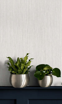 Baby's Breath Vertical Stripes Textured Vinyl Commercial Wallpaper C7810