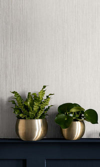 Down Feather Vertical Stripes Textured Vinyl Commercial Wallpaper C7811