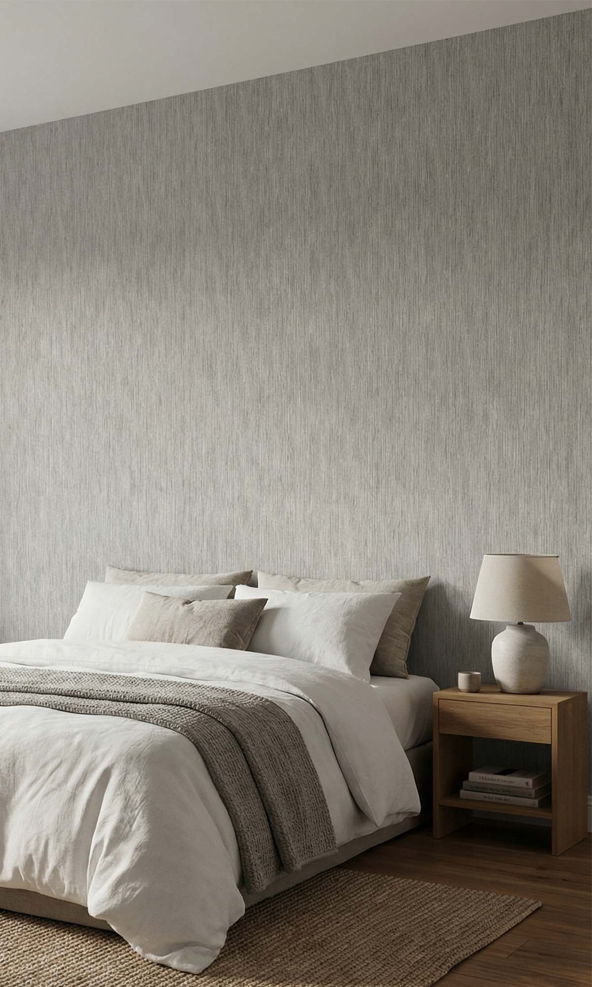 Earthen Vertical Stripes Textured Vinyl Commercial Wallpaper C7812