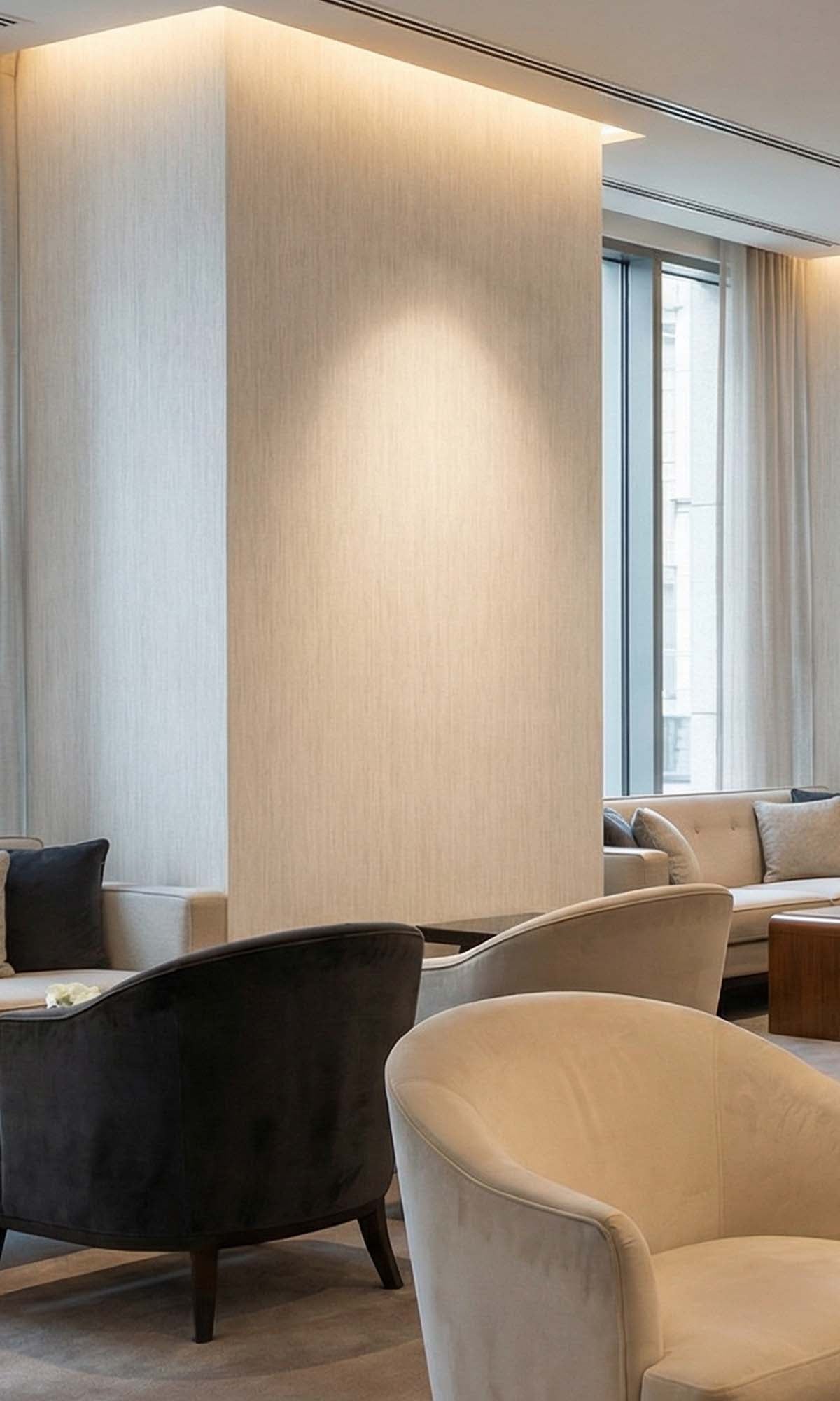 Calcium Vertical Stripes Textured Vinyl Commercial Wallpaper C7814