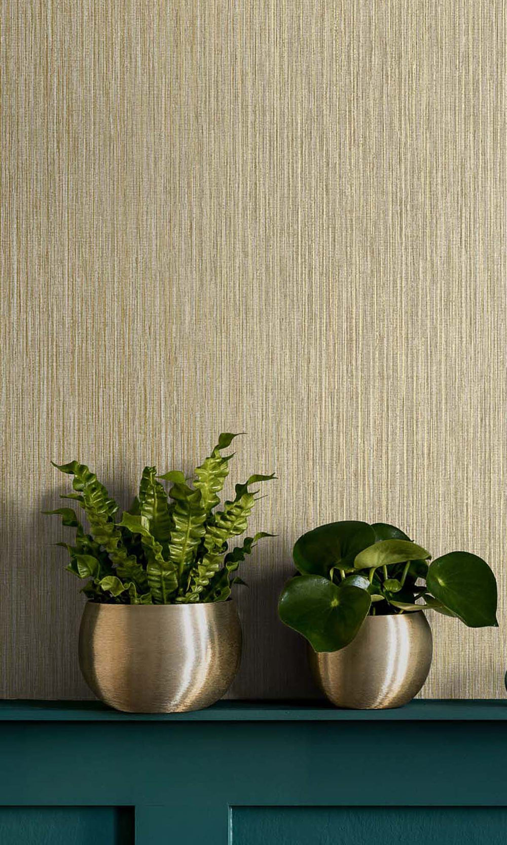 Honey Maple Vertical Stripes Textured Vinyl Commercial Wallpaper C7816