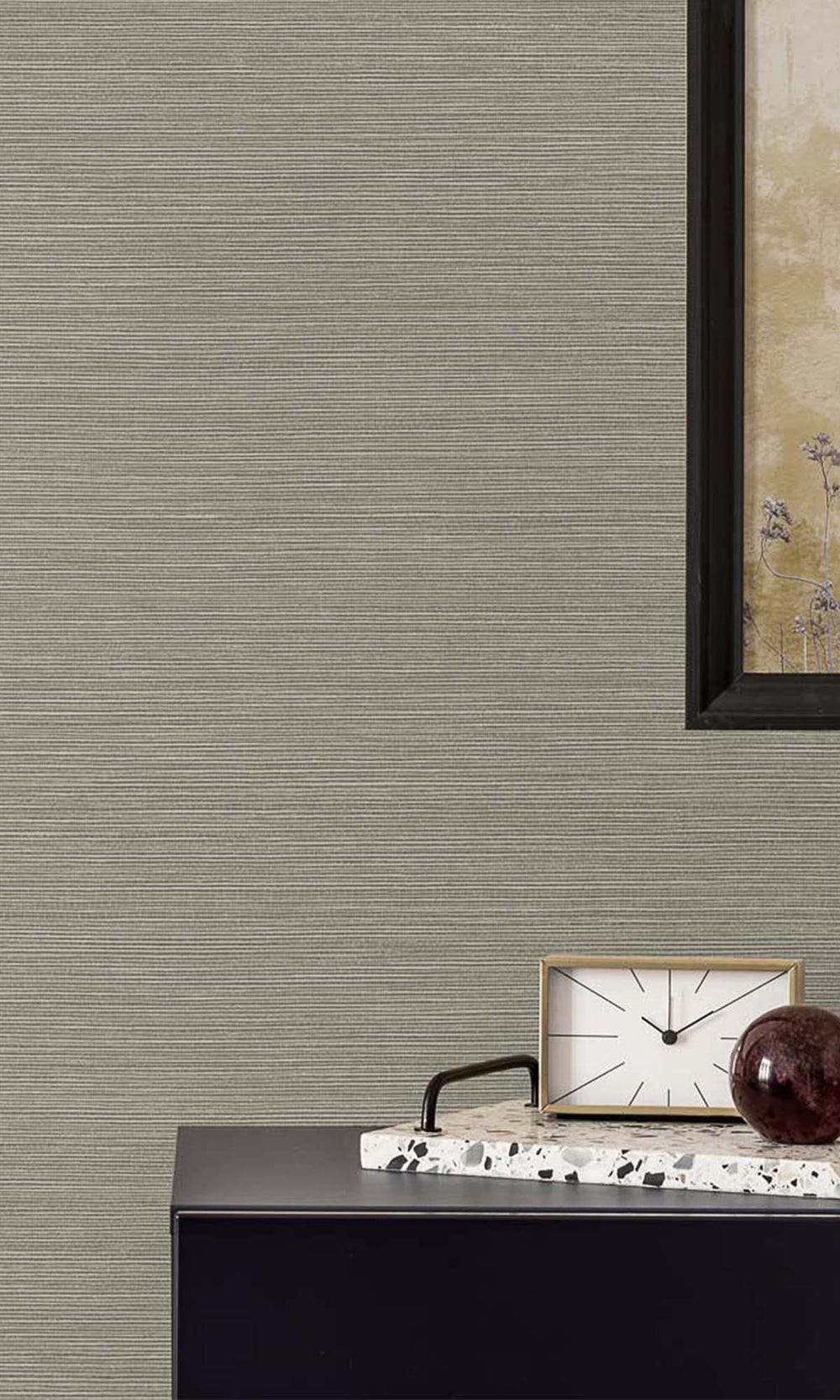 Rooibos Faux Woven Grass Textured Vinyl Commercial Wallpaper C7821