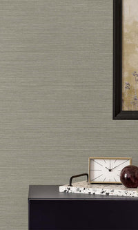 Rooibos Faux Woven Grass Textured Vinyl Commercial Wallpaper C7821