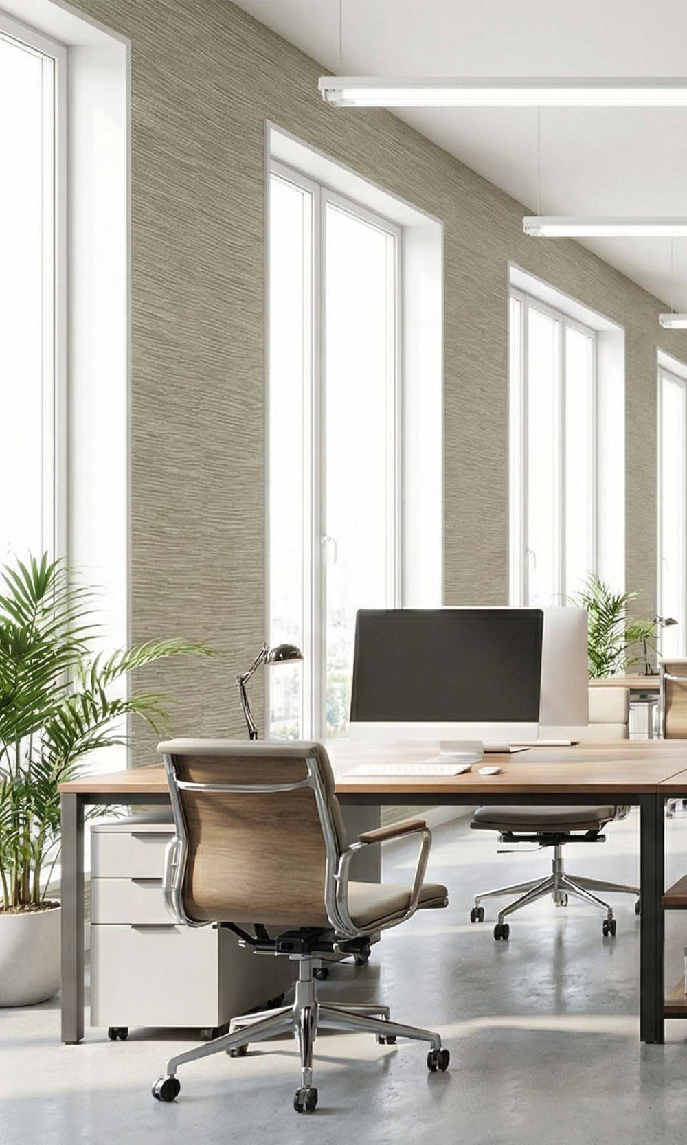 Rooibos Faux Woven Grass Textured Vinyl Commercial Wallpaper C7821
