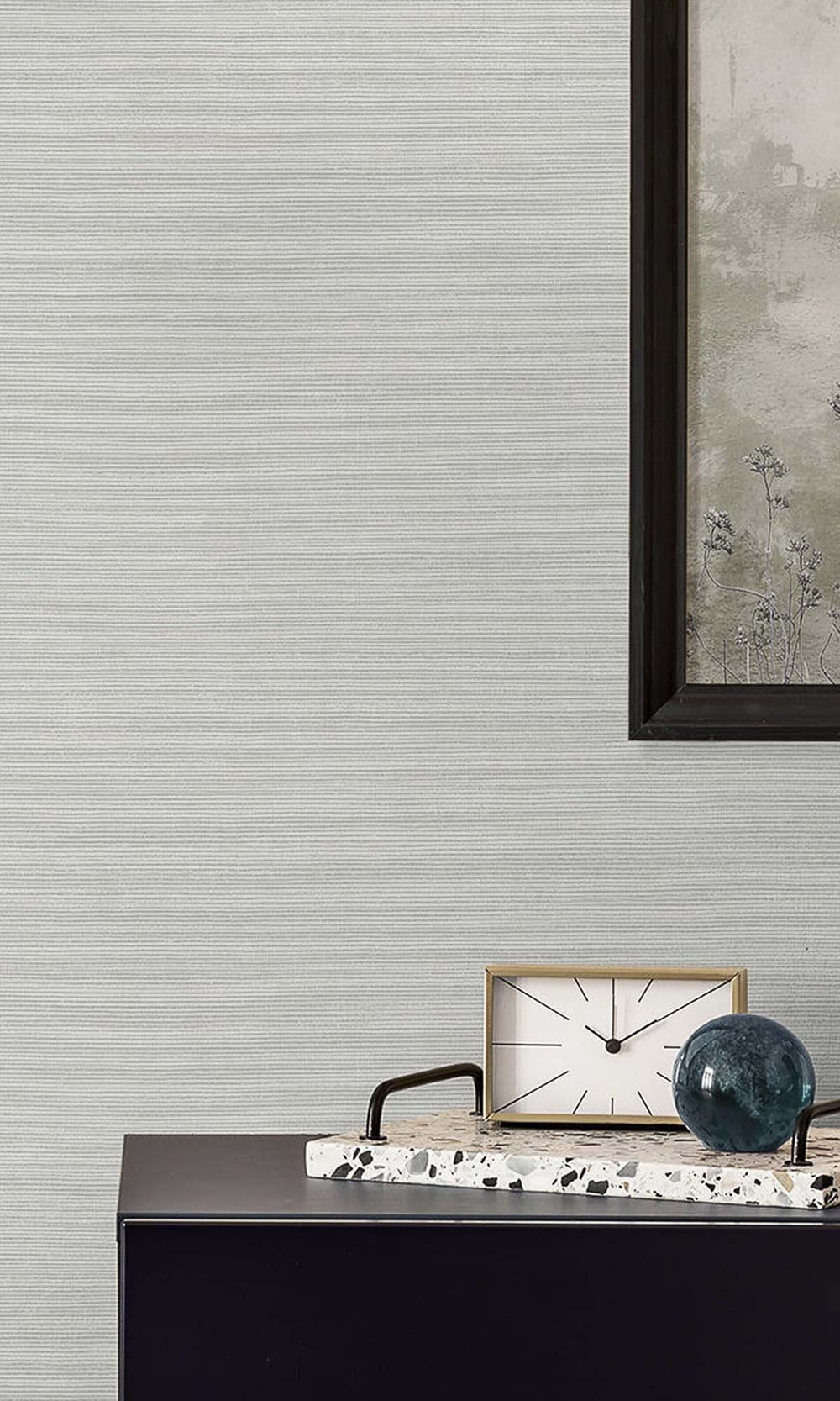 En Blanc Faux Woven Grass Textured Vinyl Commercial Wallpaper C7822