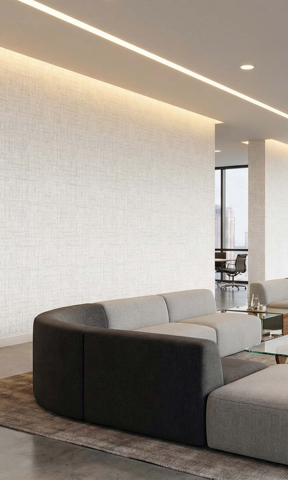Lynx White Faux Woven Linen Commercial Wallpaper C7826 textured commercial wallpaper in lynx white
