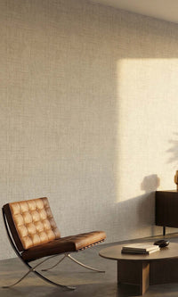 Gypsum Faux Woven Linen Commercial Wallpaper C7829