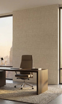 Gypsum Faux Woven Linen Commercial Wallpaper C7829