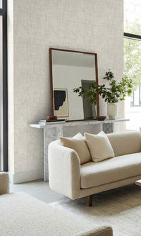 Gypsum Faux Woven Linen Commercial Wallpaper C7829
