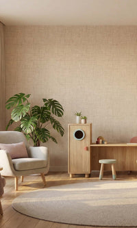 Glazed Pears Faux Woven Linen Commercial Wallpaper C7831
