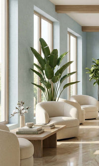 Sky Grey Faux Woven Linen Commercial Wallpaper C7833