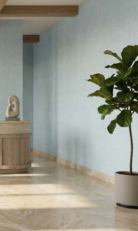 Sky Grey Faux Woven Linen Commercial Wallpaper C7833