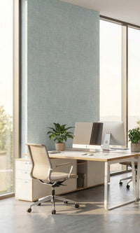 Sky Grey Faux Woven Linen Commercial Wallpaper C7833