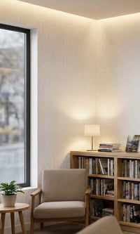 Angraecum Orchid Faux Hesian Weave Commercial Wallpaper C7836