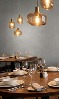 Fortress Grey Faux Hesian Weave Commercial Wallpaper C7839