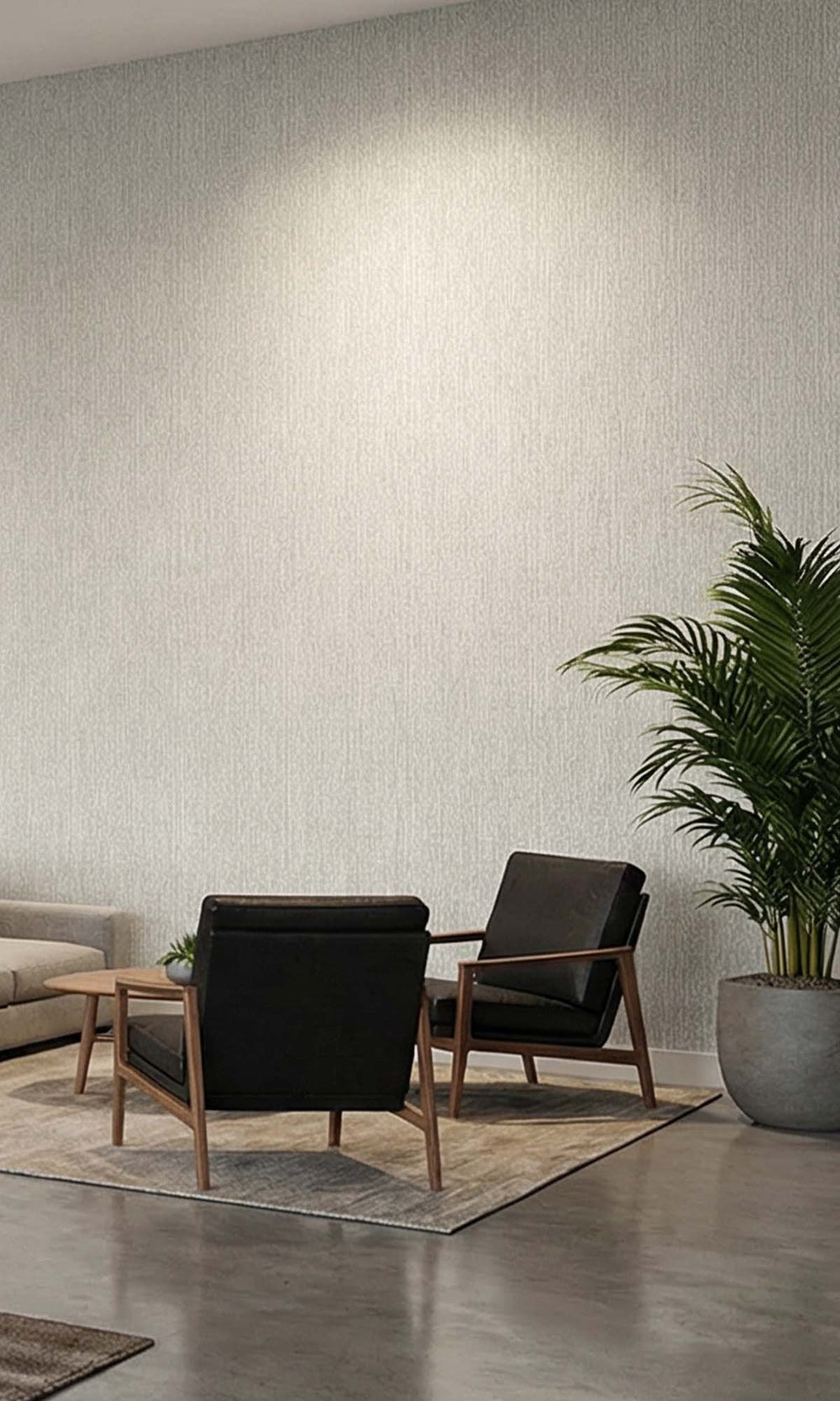 Gettysburg Grey Faux Hesian Weave Commercial Wallpaper C7840