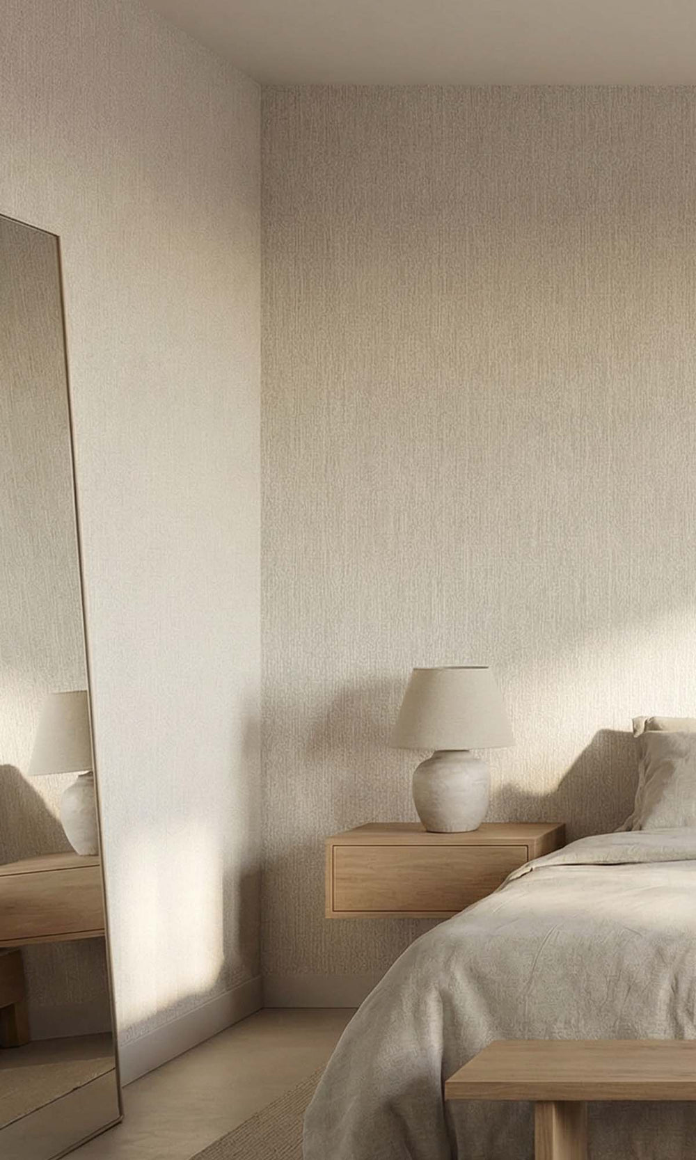 Pumice Stone Faux Hesian Weave Commercial Wallpaper C7841