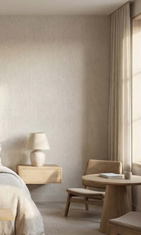Pumice Stone Faux Hesian Weave Commercial Wallpaper C7841