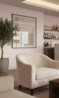 Lavender Blush Faux Hesian Weave Commercial Wallpaper C7844
