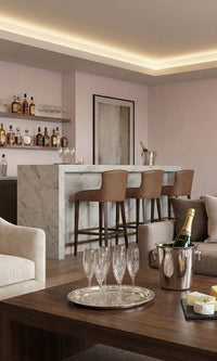 Lavender Blush Faux Hesian Weave Commercial Wallpaper C7844