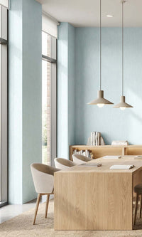 Aqua Sparkle Faux Hesian Weave Commercial Wallpaper C7845