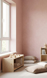 La Vie en Rose Faux Hesian Weave Commercial Wallpaper C7846