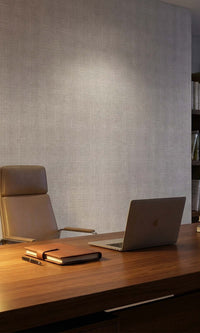 American Silver Sheer Weave Commercial Wallpaper C7852