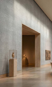 Ice Grey Sheer Weave Commercial Wallpaper C7854