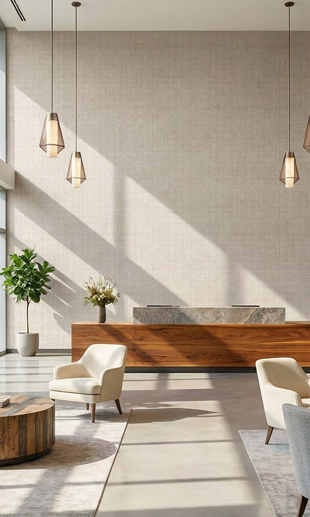 Limed White Sheer Weave Commercial Wallpaper C7857