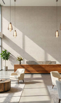 Limed White Sheer Weave Commercial Wallpaper C7857