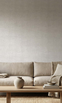 Cautious Grey Sheer Weave Commercial Wallpaper C7859