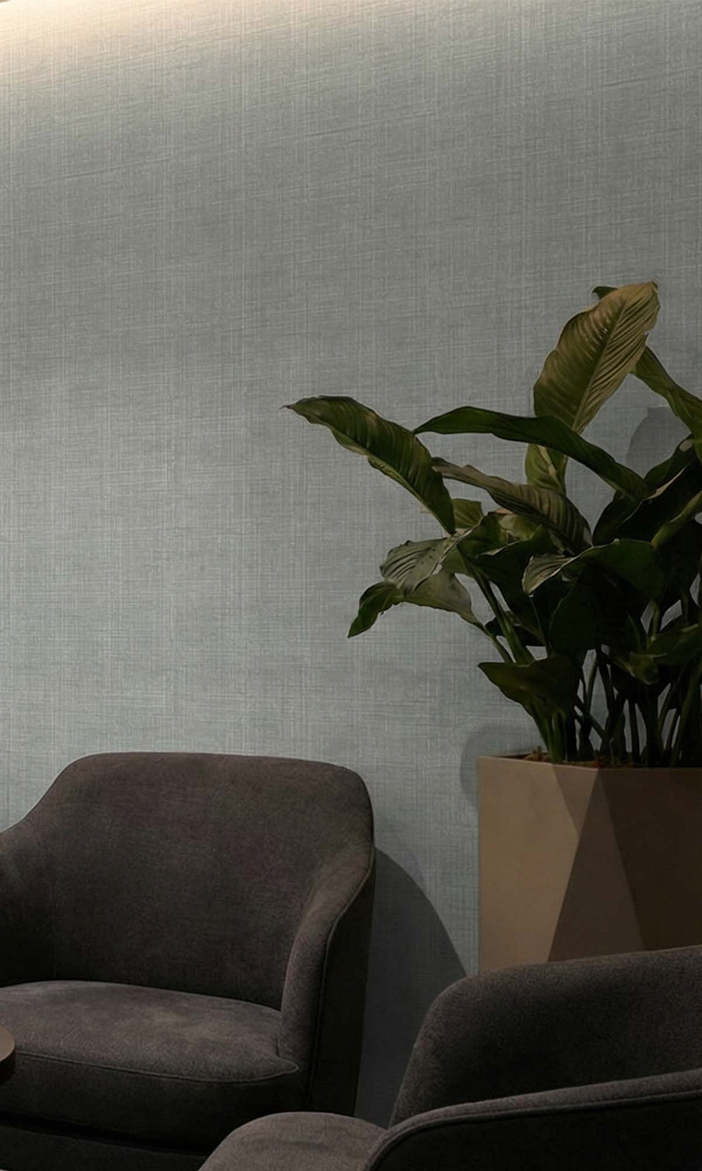 Grey Frost Sheer Weave Commercial Wallpaper C7861
