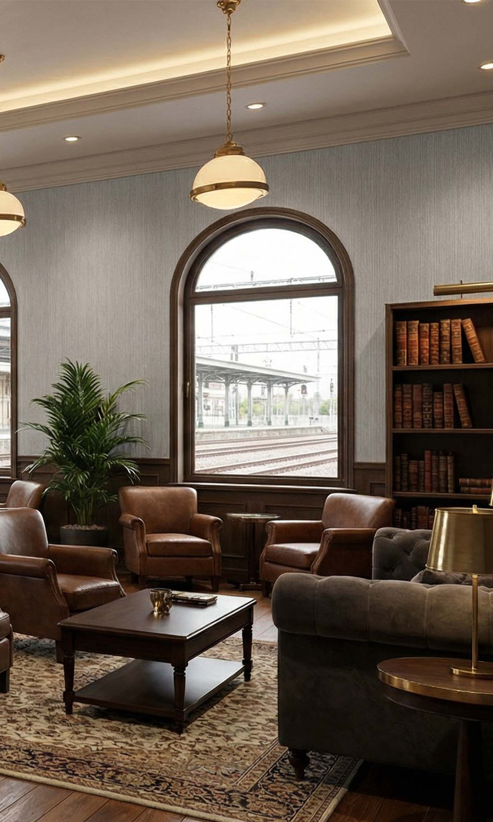 Light Brume Faux Grasscloth Commercial Wallpaper C7862