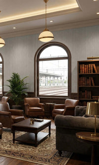 Light Brume Faux Grasscloth Commercial Wallpaper C7862